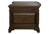 881281 Hartshill 72-inch 7-drawer Executive Desk Burnished Oak