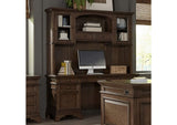 881283 Hartshill 66-inch 5-drawer Credenza with Hutch Burnished Oak