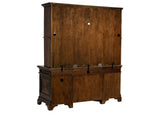 881283 Hartshill 66-inch 5-drawer Credenza with Hutch Burnished Oak