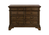 881284 Hartshill 5-drawer Home Office File Cabinet Burnished Oak