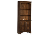 Hartshill 78-inch 3-shelf Cabinet Bookcase Burnished Oak