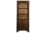 881286 Hartshill 78-inch 3-shelf Cabinet Bookcase Burnished Oak