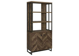 Millbrook 71-inch 2-door Storage Bookshelf Rustic Oak