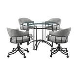 Tibet - 5 Piece Dining Set - Vintage Gray / Black