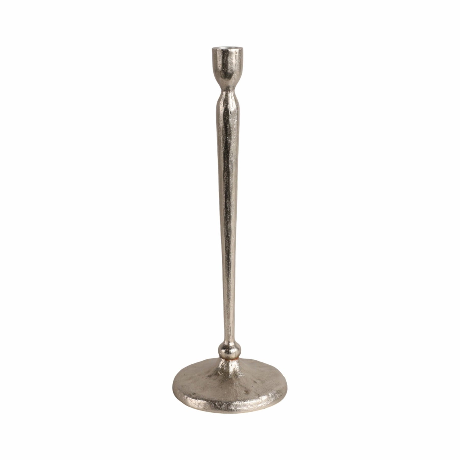 5" Traditional Cast Iron Taper Holder - Silver