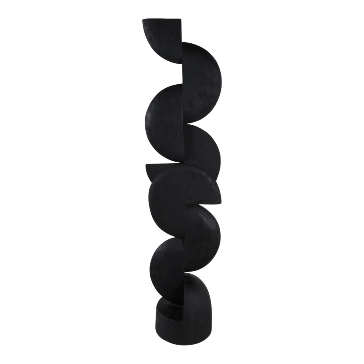 57" Abstract Sculpture - Black
