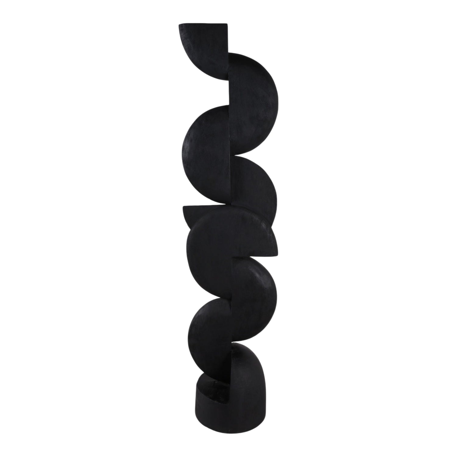 57" Abstract Sculpture - Black