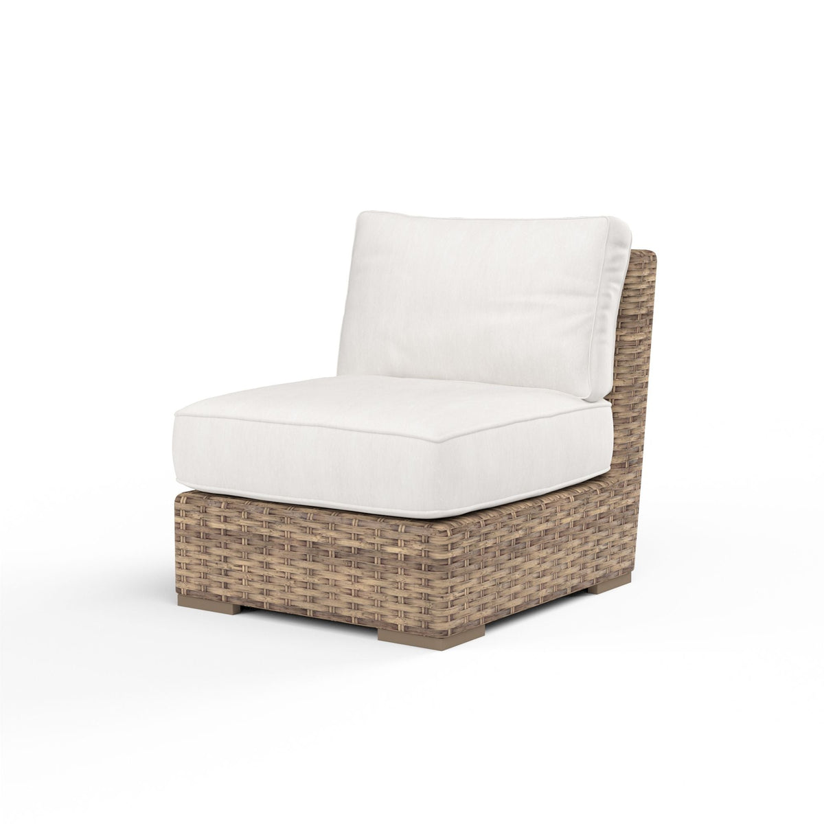 Havana - Armless Club, With Self Welt - Canvas Flax / Dark Brown