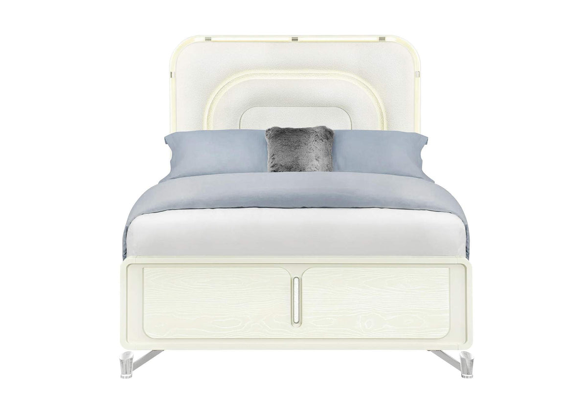LYRA-BEIGE-QB_W_LED LYRA BEIGE QUEEN BED WITH LED