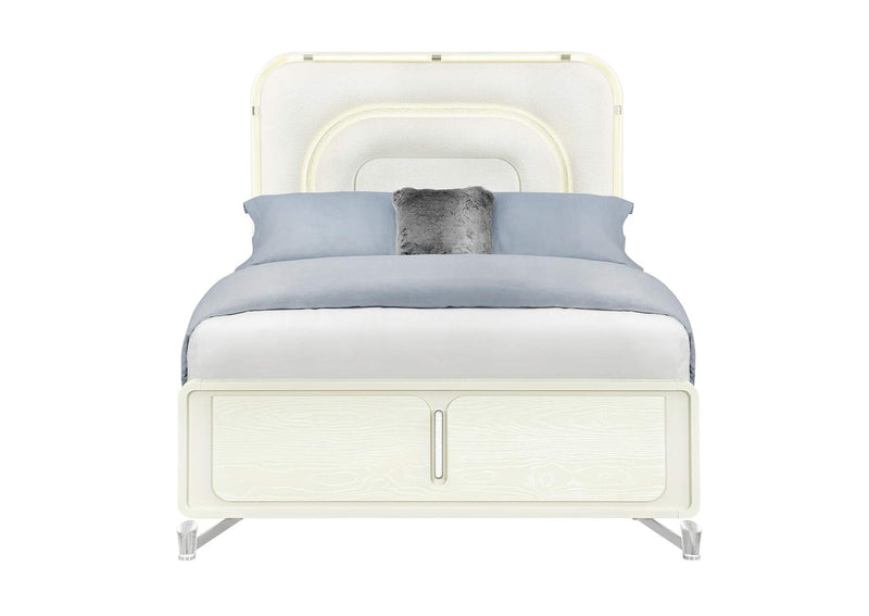 LYRA-BEIGE-QB_W_LED LYRA BEIGE QUEEN BED WITH LED