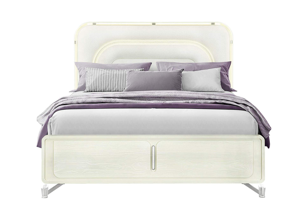 LYRA-BEIGE-KB_W_LED LYRA BEIGE KING BED WITH LED