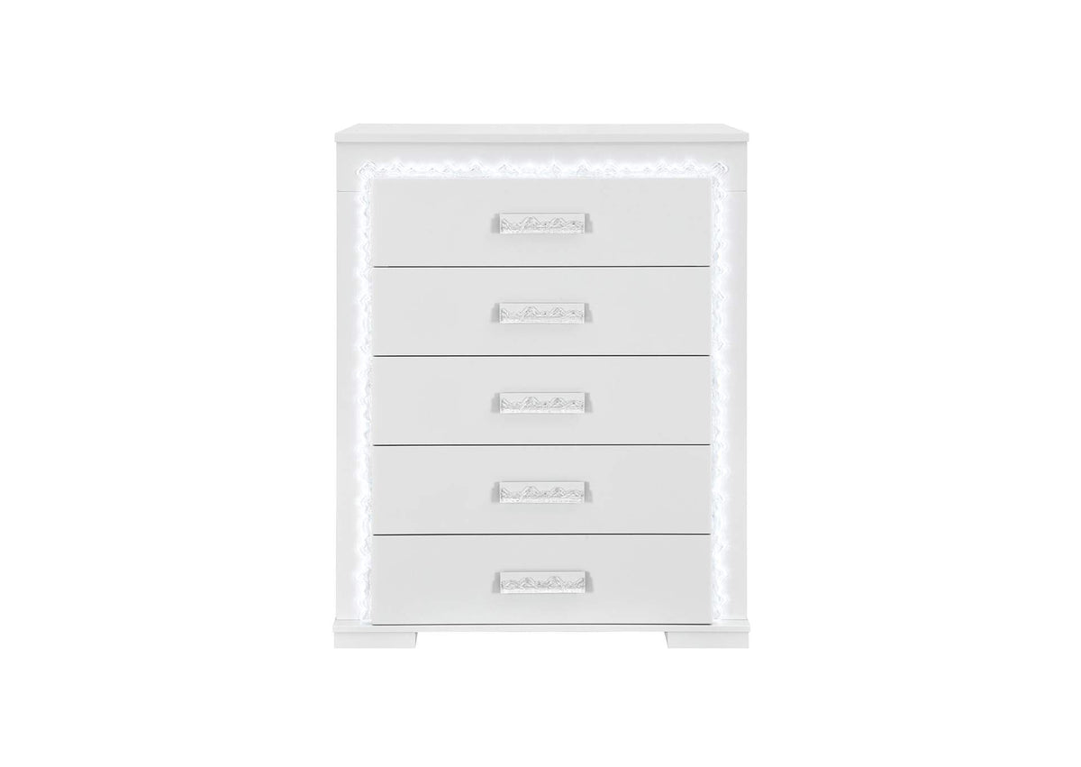 NAOMI-SILVER_MARBLE-CH_W_LED NAOMI SILVER MARBLE CHEST WITH LED