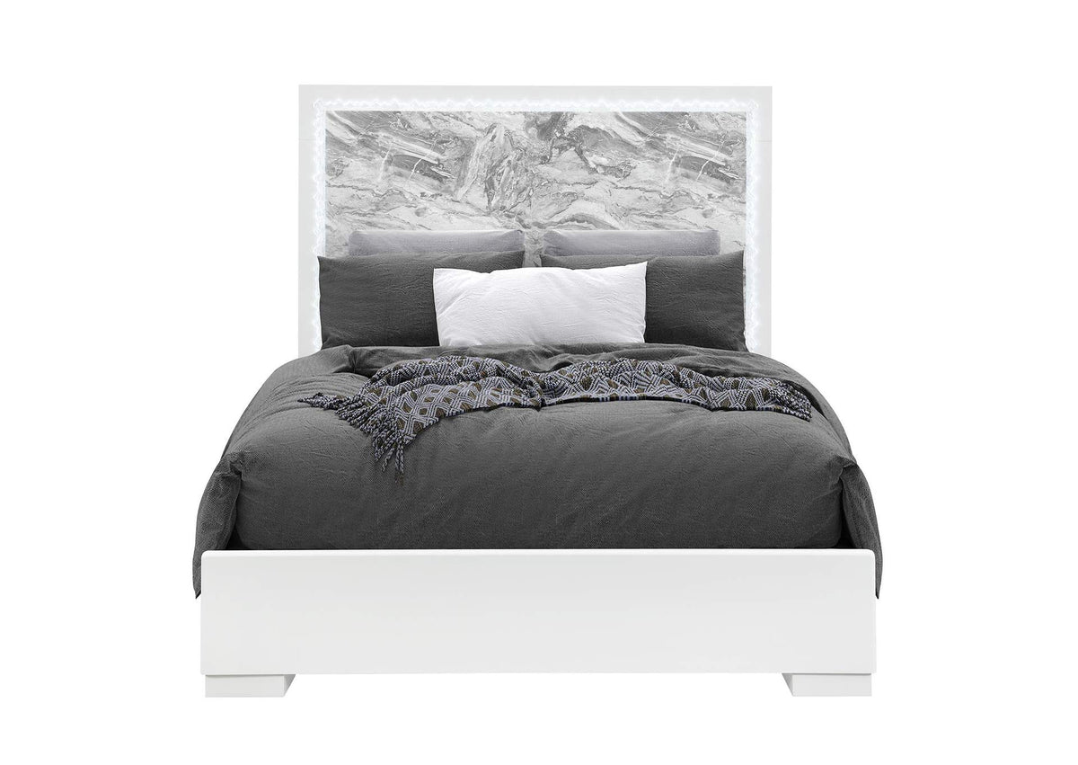 NAOMI-SILVER_MARBLE-QB_W_LED NAOMI SILVER MARBLE QUEEN BED WITH LED