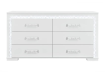 NAOMI-SILVER_MARBLE-DR_W_LED NAOMI SILVER MARBLE DRESSER WITH LED