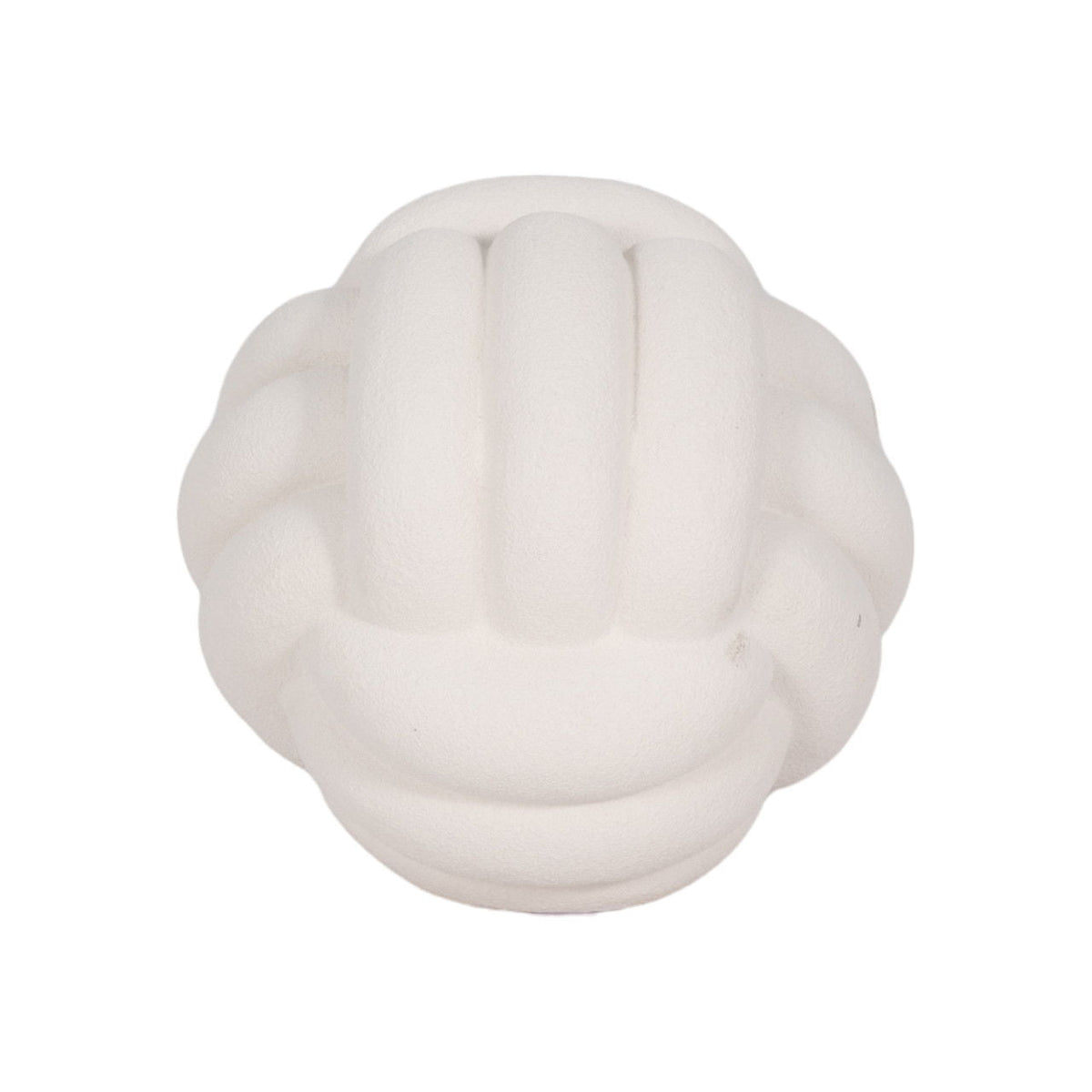 5" Knot Orb Rough Texture - White