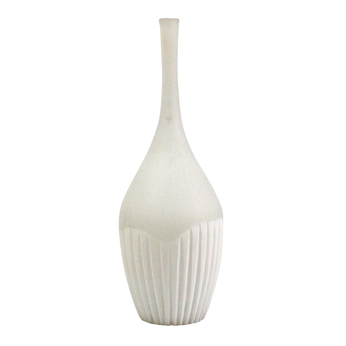 17" Dulcet Medium Glass Bottle - White