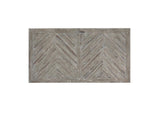 5QS361 Herringbone Solid Wood Rectangular Dining Table In Rustic Latte