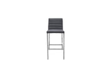 1AE868M Amalfi Metal Back Bar Stool In Cobalt Leather (Set of 2)