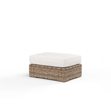 Havana - Ottoman, With Self Welt - Canvas Flax / Dark Brown