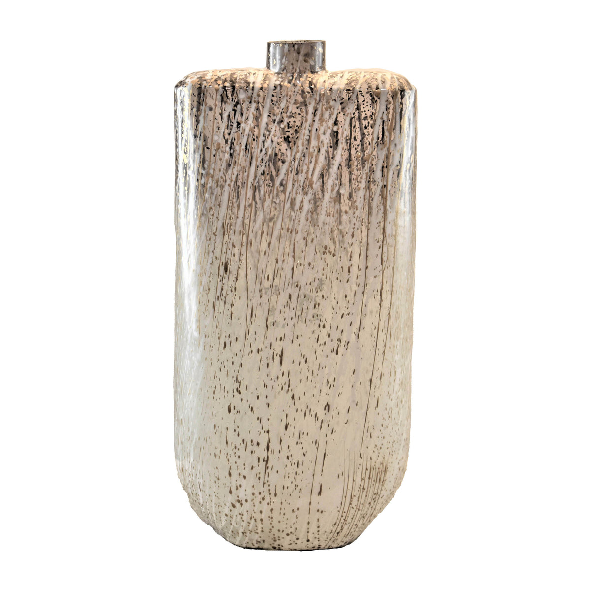 Glass Striped Stained Vase 16" - Multi