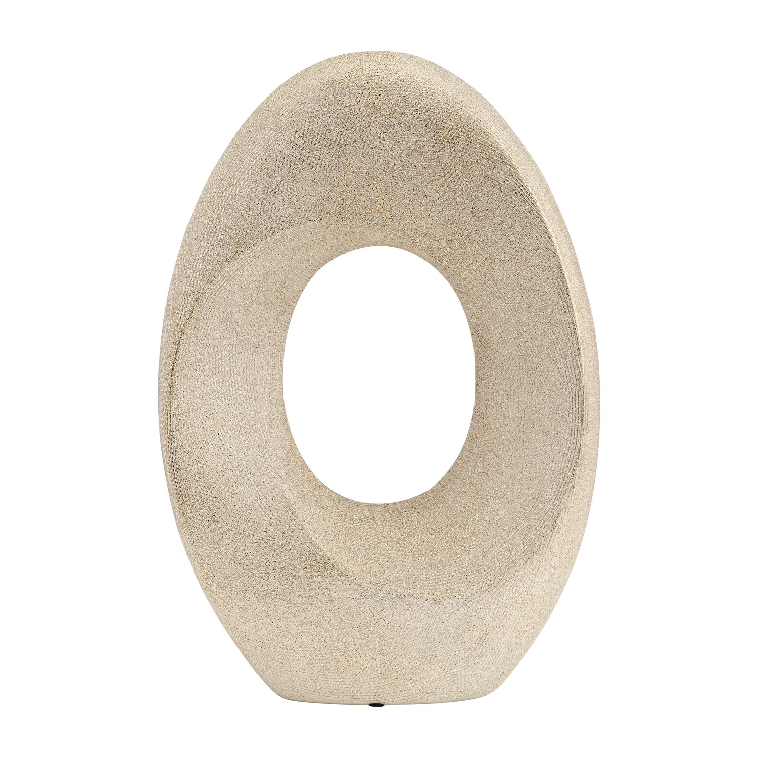 Ceramic Scratched Hollow Accent 16" - Champagne