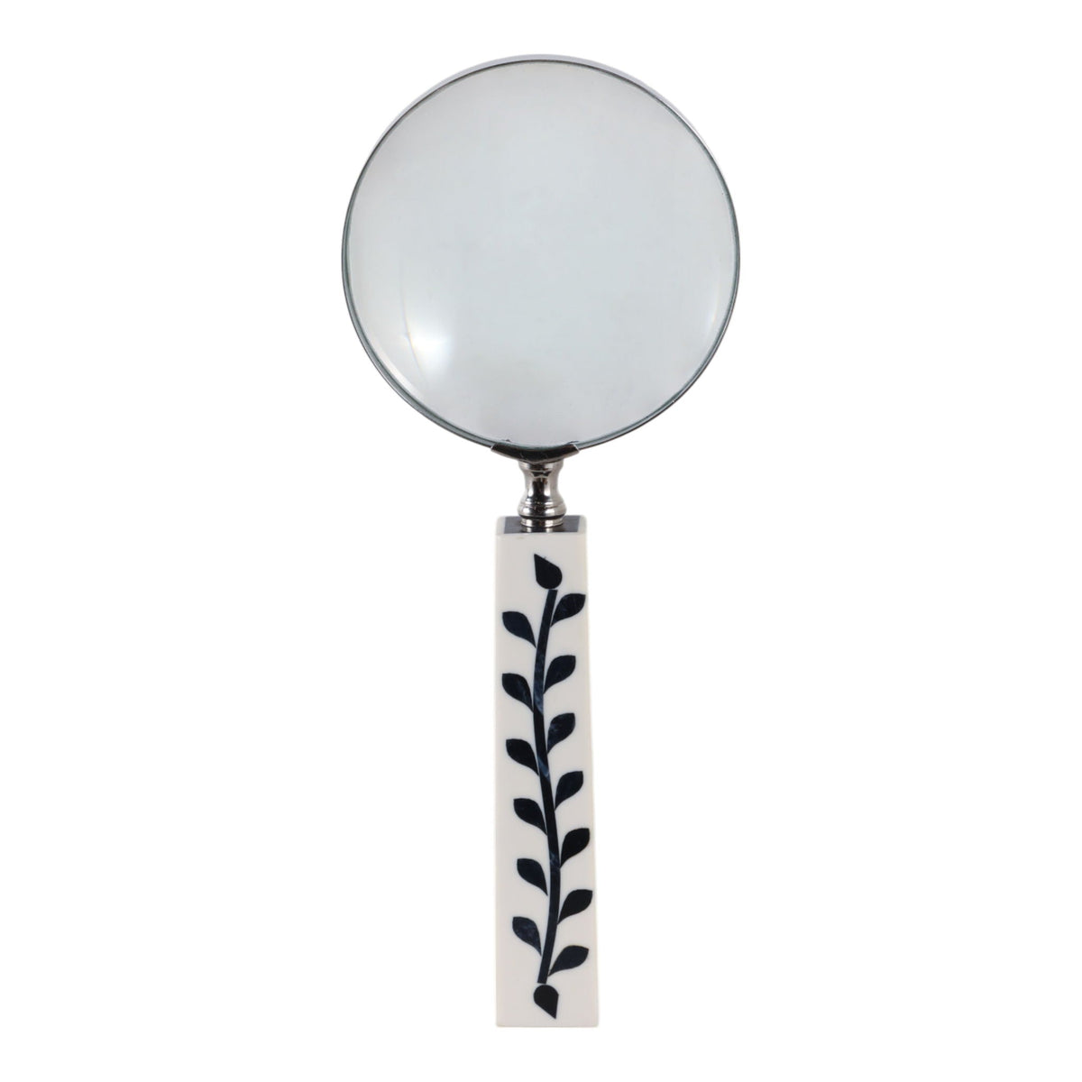 10" x 4 Vines Handle Magnifying Glass - White / Blue