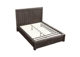 3H57D4 Heath Two Drawer Wood Storage Bed In Basalt Grey