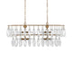 Tressia - Glass Round Chandelier - Brass