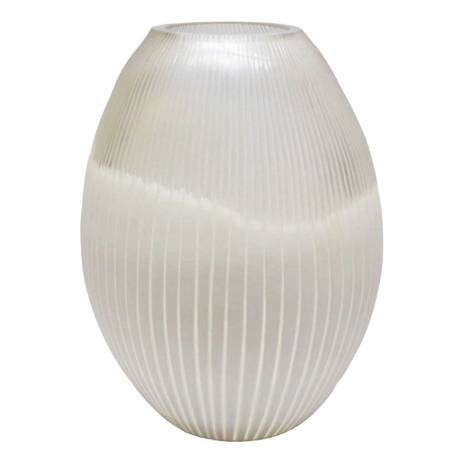 17" Dulcet Large Glass Vase - White