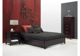 SP23D5 Simple Wood Storage Bed In Espresso