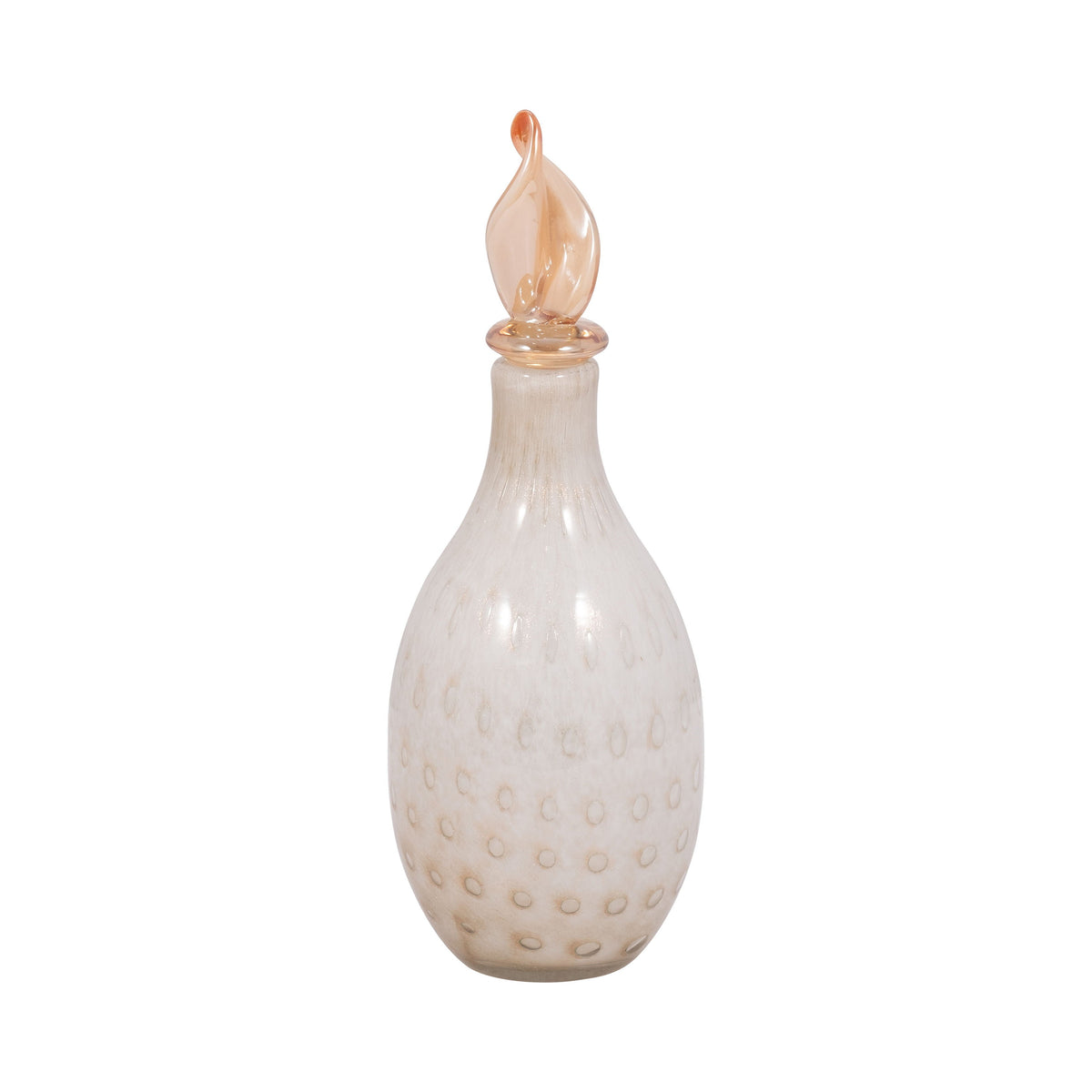 16" Meira Leaf Topper Bottle - Ivory / Beige