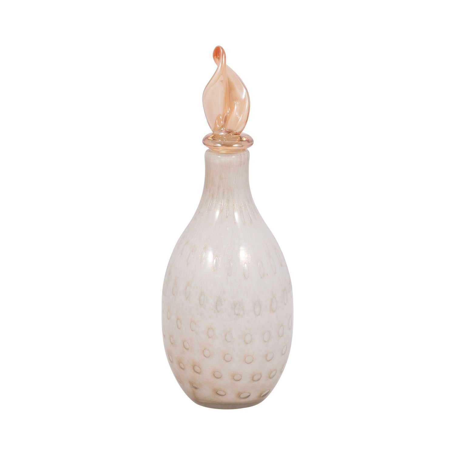 16" Meira Leaf Topper Bottle - Ivory / Beige