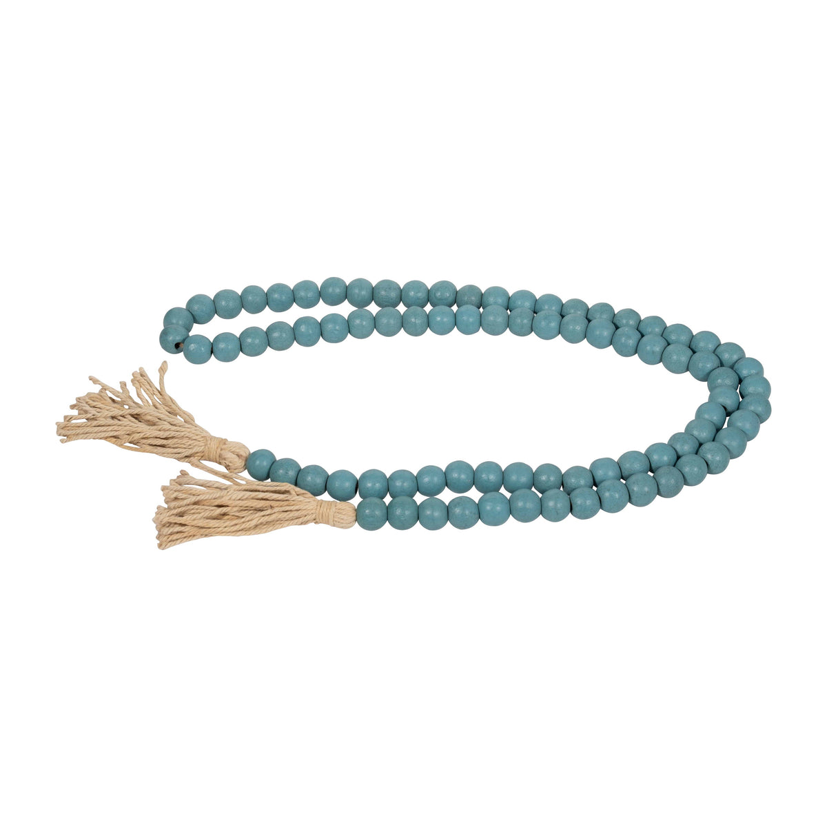 Wood 84" Beaded Garland - Turquoise