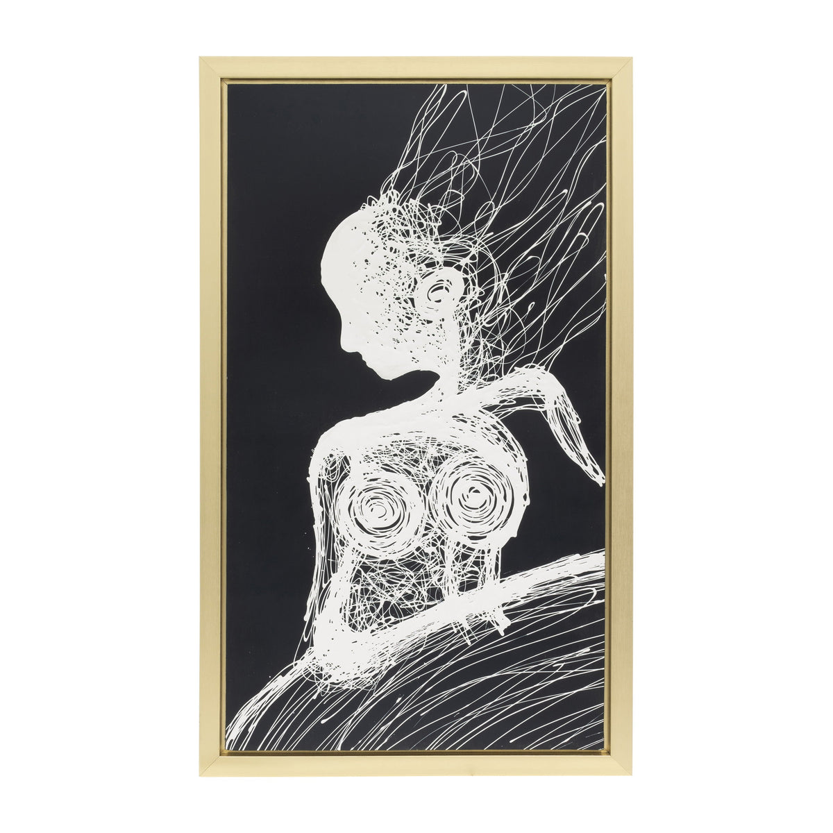 Hand Painted Woman Soul - White / Black