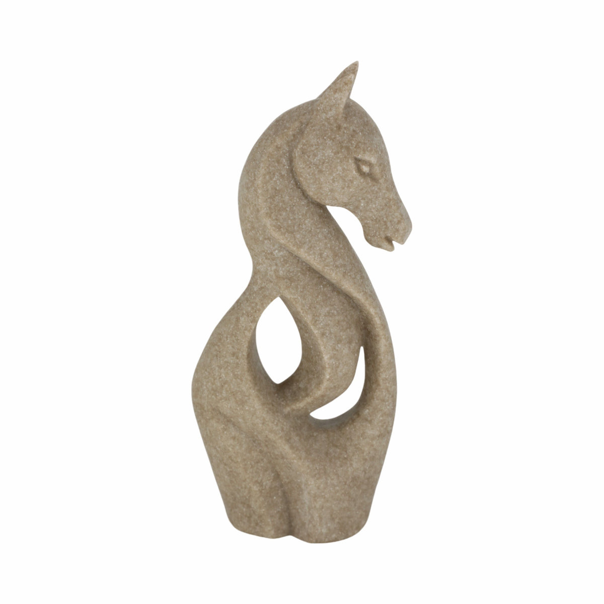 Flowood Quartz Resin Horse Statuary - Gray