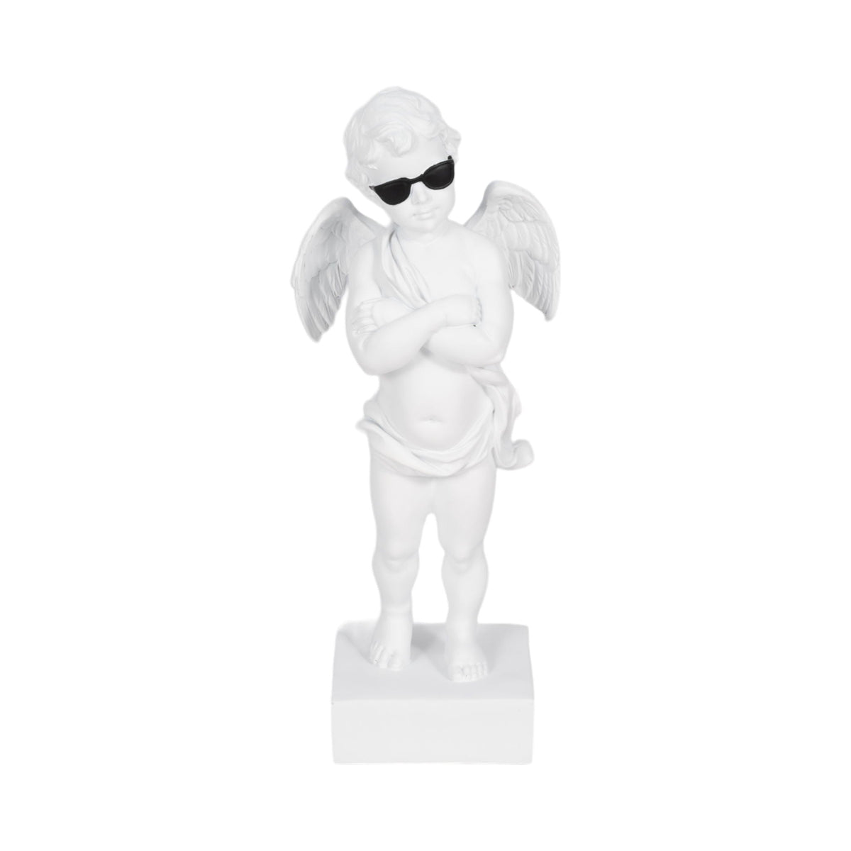 11" Angel With Sunglasses - White