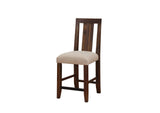 3F4170 Meadow Solid Wood Upholstered Kitchen Counter Stool In Brick Brown (Set of 2)