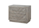 5RS381 Alexandra Solid Wood Two Drawer Nightstand In Rustic Latte