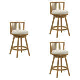 Harper - 30" Amber Glow Bar Height Rubberwood Swivel Barstool