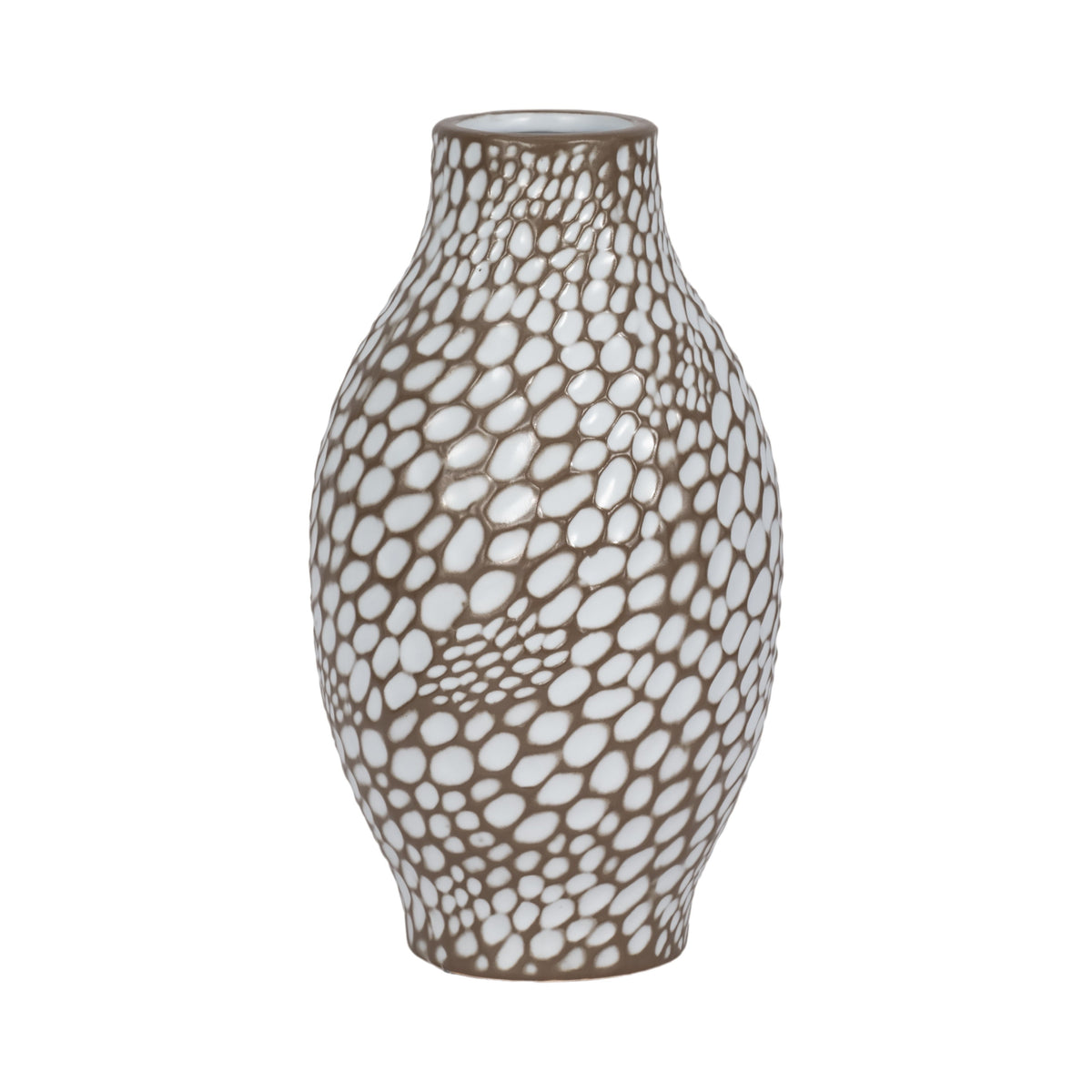 Puteri Large Ceramic Vase 14" - Light Brown