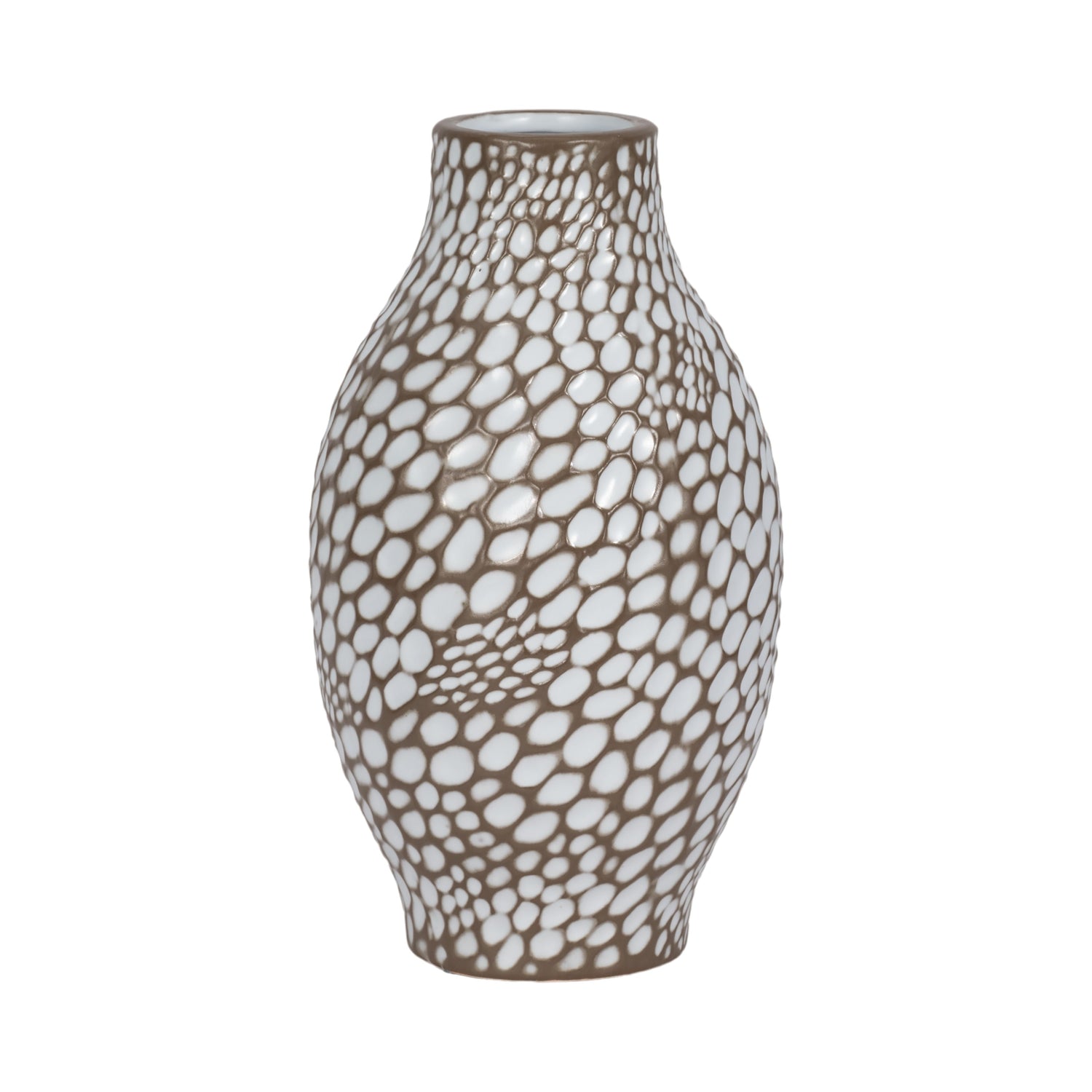 Puteri Large Ceramic Vase 14" - Light Brown