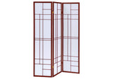 Katerina 3-Panel Room Divider Folding Shoji Screen Cherry