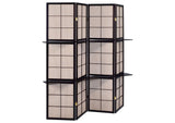 Iggy 4-Panel Room Divider Folding Shoji Screen Cappuccino