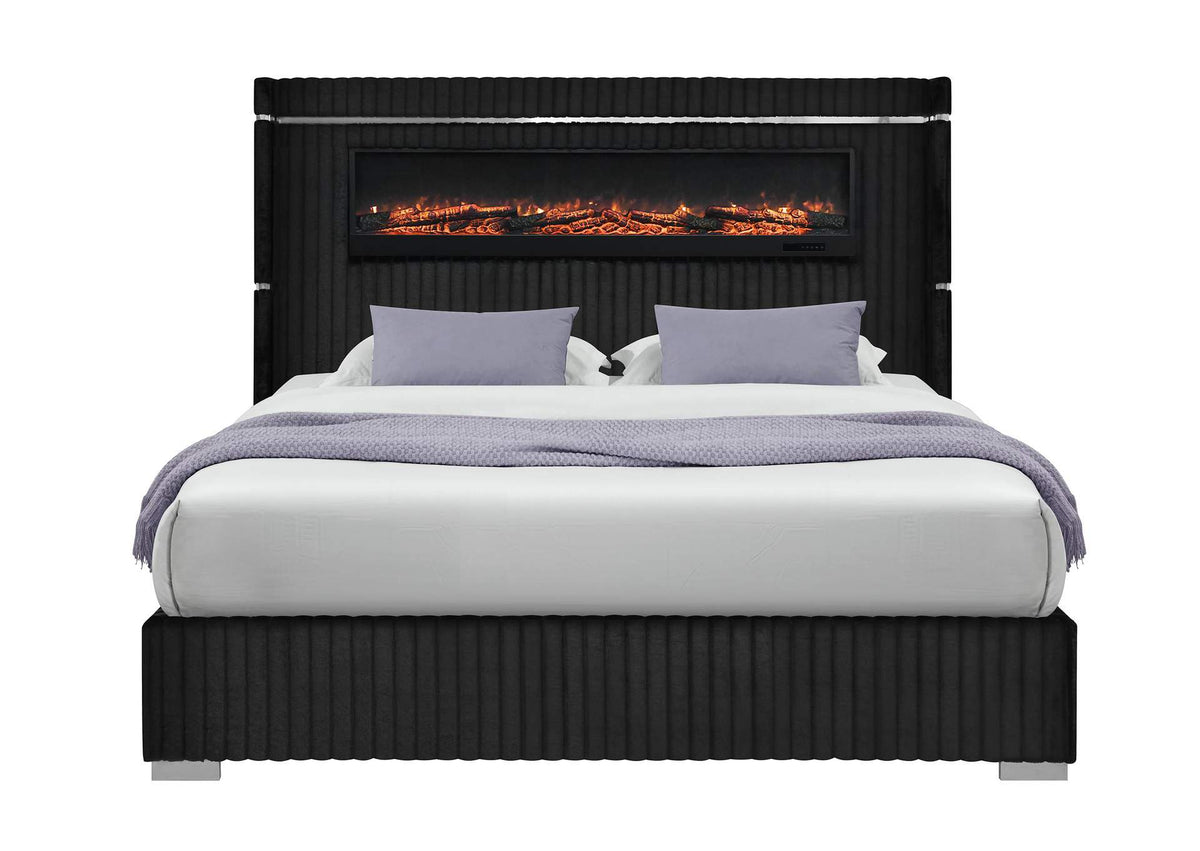 2215-BLACK-KB_QB_EARS-N 2215 BLACK KING BED QUEEN BED EARS