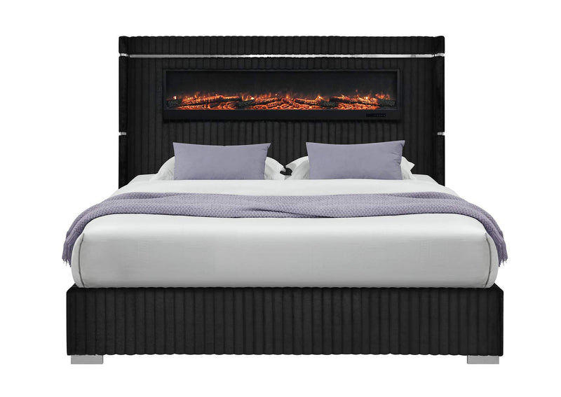2215-BLACK-KB_QB_EARS-N 2215 BLACK KING BED QUEEN BED EARS