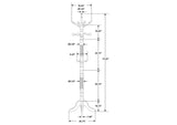 900759 Achelle 11 Hook Freestanding Coat Rack Hanger Golden Brown
