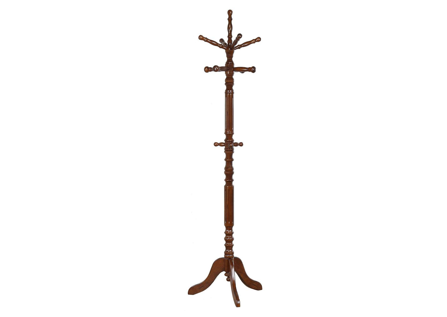 Achelle 11 Hook Freestanding Coat Rack Hat Hanger Tobacco
