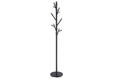 900897 Clover 18 Hook Freestanding Metal Coat Rack Hat Hanger Black