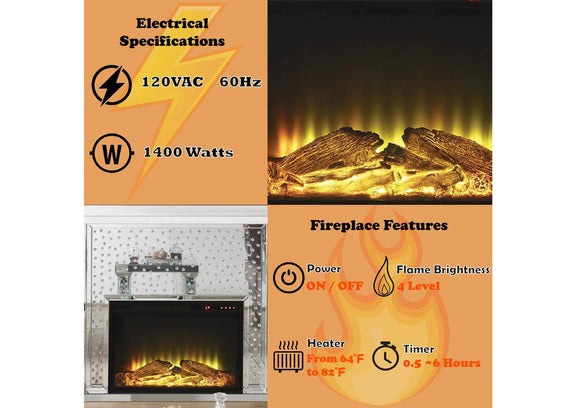 90204 Nysa Fireplace