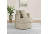 902274 Debbie Upholstered Swivel Accent Chair Camel